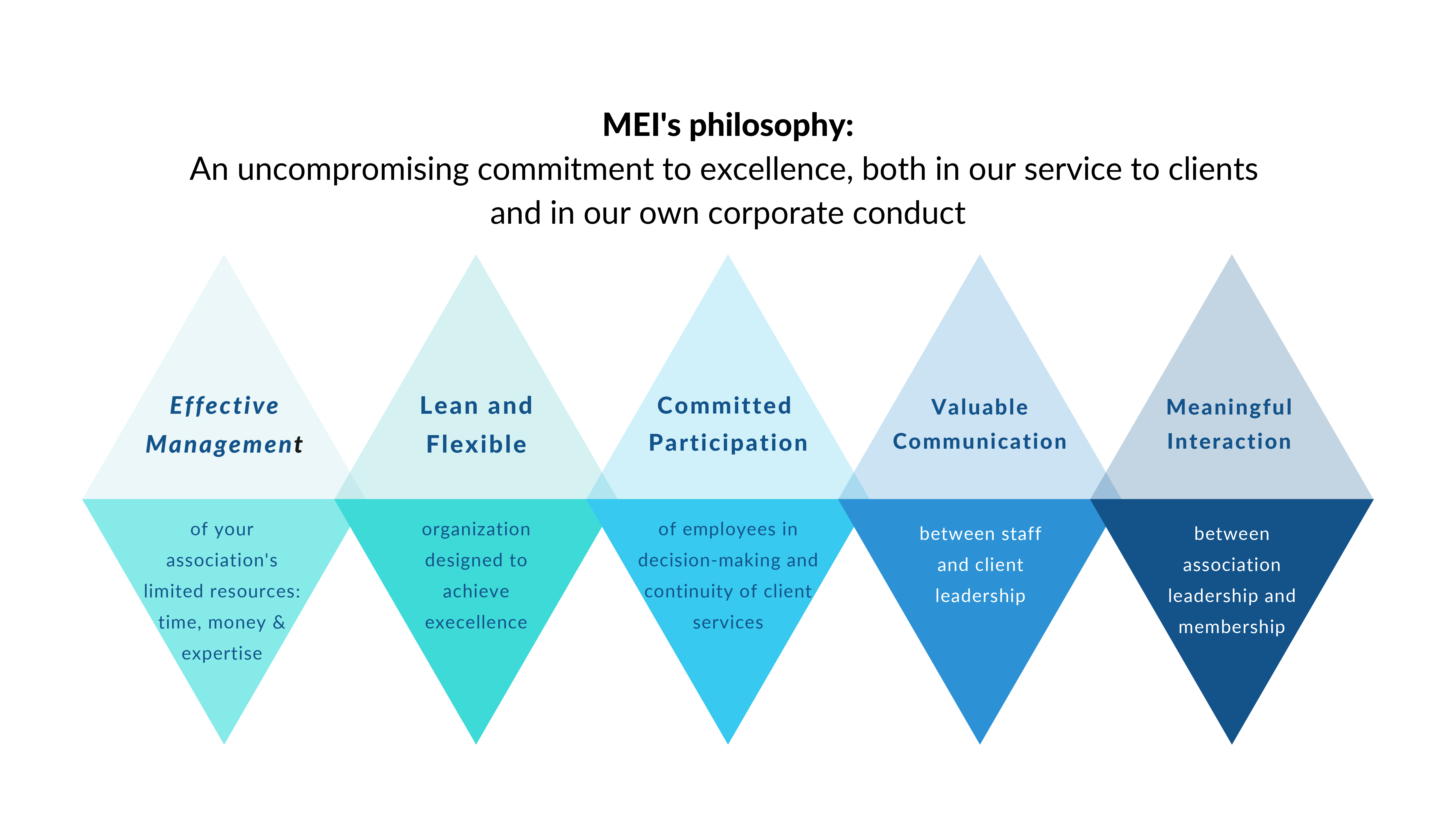 MEI philosophy is a commitment to excellence